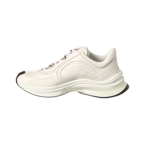 Gucci Run Leather Sneaker, White - Picture 2 of 5